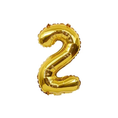Folienballons für Paten, 40,6 cm, für Kinder und Erwachsene, Geburtstag, Jahrestag, Party-Dekorationen, Zubehör für den Heimgebrauch (Gold, Nummer 2) von GODFATHER LTD PARTY EVERY DAY