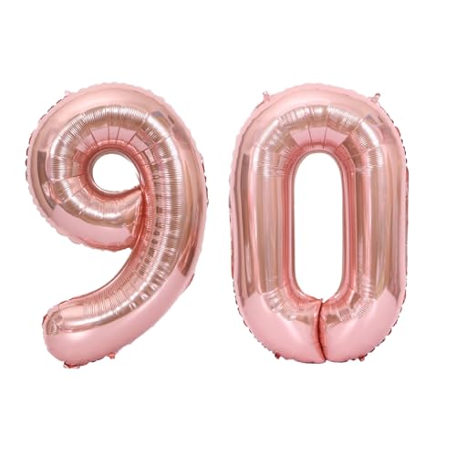 Folienballons für Paten, 40,6 cm, für Kinder und Erwachsene, Geburtstag, Jahrestag, Party-Dekorationen, Zubehör für den Heimgebrauch (Rosa, Nummer 90) von GODFATHER LTD PARTY EVERY DAY