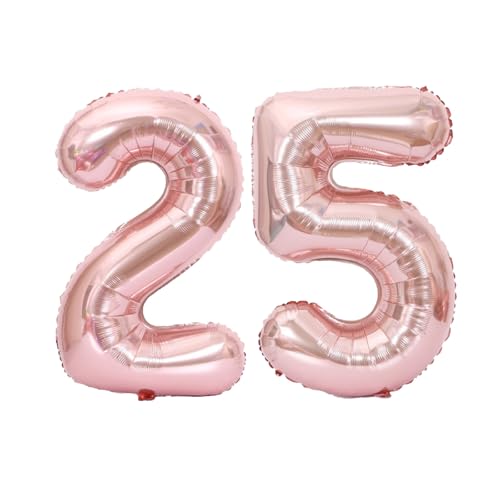 Folienballons für Patenvater, 40,6 cm, für Kinder und Erwachsene, Geburtstag, Jahrestag, Party-Dekorationen, Zubehör für den Heimgebrauch (Rosa, Nummer 25) von GODFATHER LTD PARTY EVERY DAY