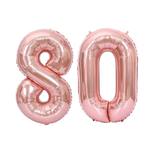 Folienballons für Patenvater, 40,6 cm, für Kinder und Erwachsene, Geburtstag, Jahrestag, Party-Dekorationen, Zubehör für den Heimgebrauch (Rosa, Nummer 80) von GODFATHER LTD PARTY EVERY DAY