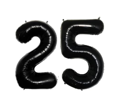 Folienballons für Patenvater, 40,6 cm, für Kinder und Erwachsene, Geburtstag, Jahrestag, Party-Dekorationen, Zubehör für den Heimgebrauch (Schwarz, Nummer 25) von GODFATHER LTD PARTY EVERY DAY