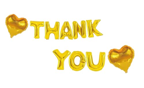Folienballons mit Aufschrift "Godfather 40.6 cm Words Phrases Theme Party Alphabet Buchstaben Folienballon Banner zur Dekoration (Gold, Dankeschön) von GODFATHER LTD PARTY EVERY DAY