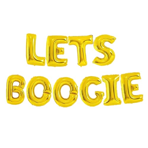 Folienballons mit Aufschrift "Godfather 40.6 cm Words Phrases Theme Party Alphabet Buchstaben Folienballon Banner zur Dekoration (Gold, Lets Boogie) von GODFATHER LTD PARTY EVERY DAY