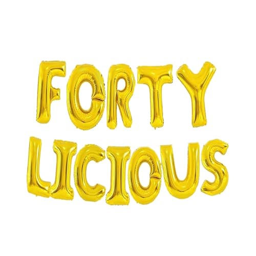 Folienballons mit Aufschrift "Godfather 40.6 cm Words Phrases Theme Party Alphabet Buchstaben Folienballon Banner zur Dekoration (Gold, Vierzig Licious) von GODFATHER LTD PARTY EVERY DAY