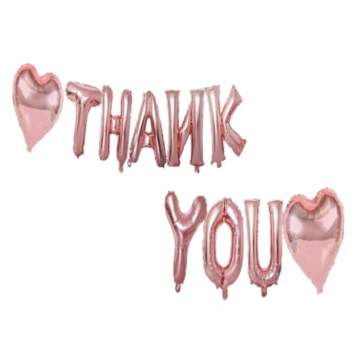 Folienballons mit Aufschrift "Godfather 40.6 cm Words Phrases Theme Party Alphabet Buchstaben Folienballon Banner zur Dekoration (Roségold, Danke) von GODFATHER LTD PARTY EVERY DAY