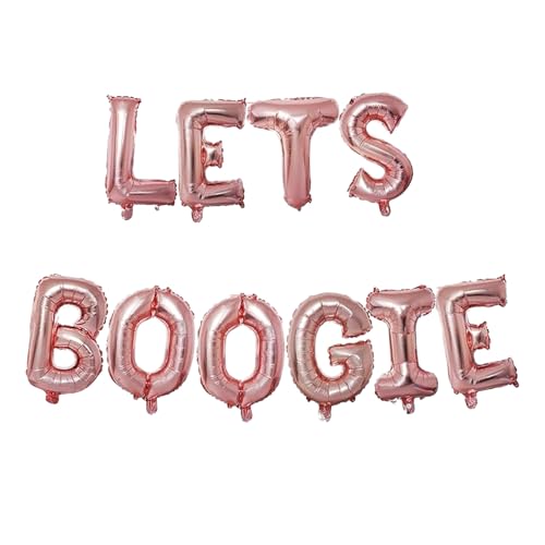 Folienballons mit Aufschrift "Godfather 40.6 cm Words Phrases Theme Party Alphabet Buchstaben Folienballon Banner zur Dekoration (Roségold, Lets Boogie) von GODFATHER LTD PARTY EVERY DAY