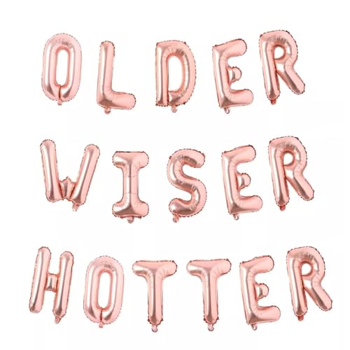 Folienballons mit Aufschrift "Godfather 40.6 cm Words Phrases Theme Party Alphabet Buchstaben Folienballon Banner zur Dekoration (Roségold, ältere weise heißer) von GODFATHER LTD PARTY EVERY DAY