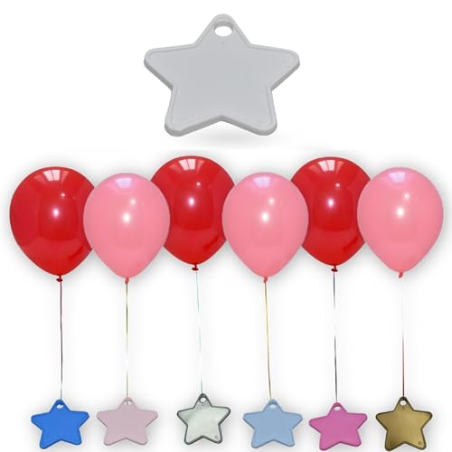 Godfather Ballongewichte Sternförmige Ballongewichte Kunststoffanhänger für Helium und Folienballons für Geburtstag Hochzeit Party Feiern (Weiß, 25 Stück) von GODFATHER LTD PARTY EVERY DAY