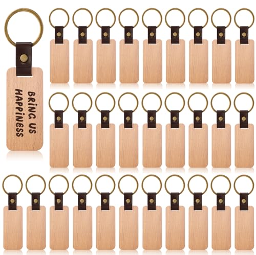 GOEDCH Holz Schlüsselanhänger: 30 Stück Personalisiert Naturholz Schlüsselbund, Blanko Holz Schlüsselanhänger, Holzanhänger Schlüsselbund für Festliches, DIY Geschenk, Dekoration GOEDCH Holz Schlüsselanhänger: 30 Stück Personalisiert Naturholz Schlüsselbund, Blanko Holz Schlüsselanhänger, Holzanhänger Schlüsselbund für Festliches, DIY Geschenk, Dekoration von GOEDCH