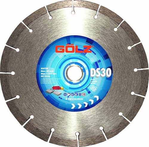 GÖLZ Diamant Trennscheibe DS30 Ø150 x 22,23 mm, Diamantscheibe für Beton, Ziegel, Klinker & allg. Baumaterialien, Premium Qualität Made in Germany GÖLZ Diamant Trennscheibe DS30 Ø150 x 22,23 mm, Diamantscheibe für Beton, Ziegel, Klinker & allg. Baumaterialien, Premium Qualität Made in Germany von GÖLZ