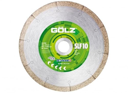 GÖLZ Diamant Trennscheibe SLF10 Ø250 x 25,4 mm, Diamantscheibe für Fliesen, Keramik, Steinzeug, dünnen Granit & Marmor, Premium Qualität Made in Germany GÖLZ Diamant Trennscheibe SLF10 Ø250 x 25,4 mm, Diamantscheibe für Fliesen, Keramik, Steinzeug, dünnen Granit & Marmor, Premium Qualität Made in Germany von GÖLZ