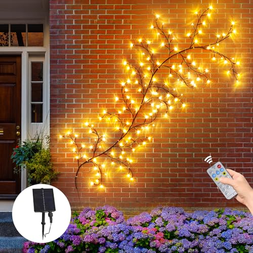 GOESWELL Christmas Zweige Lichter für draußen,144 Warm White LED Zweig Baum mit Lichtern für Wand im Freien Hof Hinterhof Urlaub Party Dekoration GOESWELL Christmas Zweige Lichter für draußen,144 Warm White LED Zweig Baum mit Lichtern für Wand im Freien Hof Hinterhof Urlaub Party Dekoration von GOESWELL