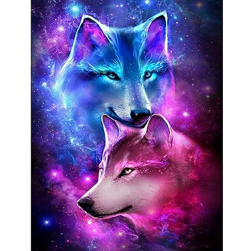 GOGHSCEK Diamond Painting Bilder wolf, 5D Diamond Painting Diamant Painting Bilder Erwachsene wolf, DIY Diamant Malerei Bilder Erwachsene Tiere Set 30x40 cm Wölfe aus Eis und Feuer für Dekoration GOGHSCEK Diamond Painting Bilder wolf, 5D Diamond Painting Diamant Painting Bilder Erwachsene wolf, DIY Diamant Malerei Bilder Erwachsene Tiere Set 30x40 cm Wölfe aus Eis und Feuer für Dekoration von GOGHSCEK
