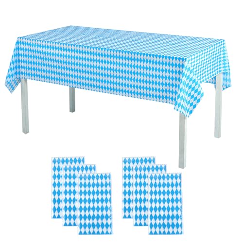 GOGOLAN Oktoberfest-Tischdecke, Party-Tischdecke, 137 x 274 cm, Oktoberfest-Tischdecke, rechteckig, Party-Tischdecke für Oktoberfest, deutsche Party-Dekorationen, Oktoberfest-Dekoration, 6 Stück GOGOLAN Oktoberfest-Tischdecke, Party-Tischdecke, 137 x 274 cm, Oktoberfest-Tischdecke, rechteckig, Party-Tischdecke für Oktoberfest, deutsche Party-Dekorationen, Oktoberfest-Dekoration, 6 Stück von GOGOLAN