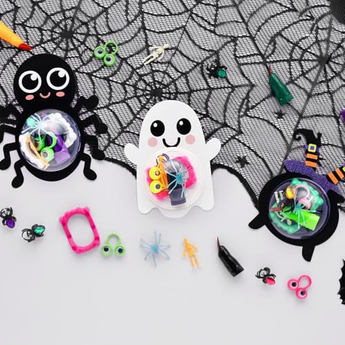 Halloween-Partygeschenke für Kinder – 12 Stück (72 Stück) Halloween-Leckerli-Halter mit Spielzeug – Nicht-Süßigkeiten-Halloween-Geschenktütenfüller für Kleinkinder, Jungen, Mädchen von GOGREENWOVEN