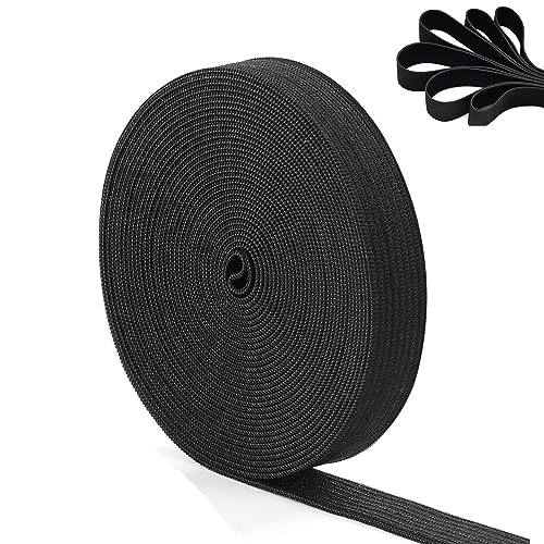GOIEHIR Gummiband, 10 Meter Elastisch Band, Gummiband Breit 15mm, für Hosengummi, Haushalt DIY Handwerk, Schwarz von GOIEHIR