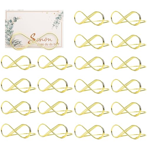 GOIEHIR Metall Hochzeit Tischkartenhalter, 20 Stück Tischkartenhalter Metall Gold, Hochzeit Tischkartenhalter für Hochzeiten, Restaurant, Party GOIEHIR Metall Hochzeit Tischkartenhalter, 20 Stück Tischkartenhalter Metall Gold, Hochzeit Tischkartenhalter für Hochzeiten, Restaurant, Party von GOIEHIR