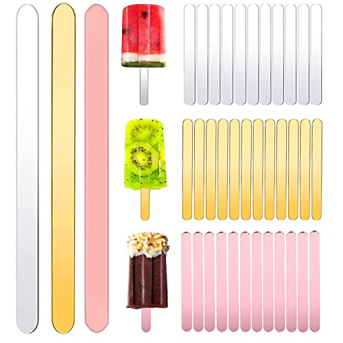 GOIEHIR Wiederverwendbare Acryl Eisstiele, 36 Stück, Acryl Cakesicle Sticks, 3 Farben von GOIEHIR