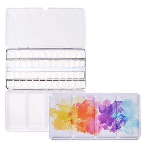 Leere Aquarellpalette, Palette Farbkasten mit 52 Pcs Hälfte Pfannen, Wassermalkasten, Großes Buntes Metall-Box, für Aquarellfarbe, Gunst malerei, DIY Kunst Leere Aquarellpalette, Palette Farbkasten mit 52 Pcs Hälfte Pfannen, Wassermalkasten, Großes Buntes Metall-Box, für Aquarellfarbe, Gunst malerei, DIY Kunst von GOIEHIR