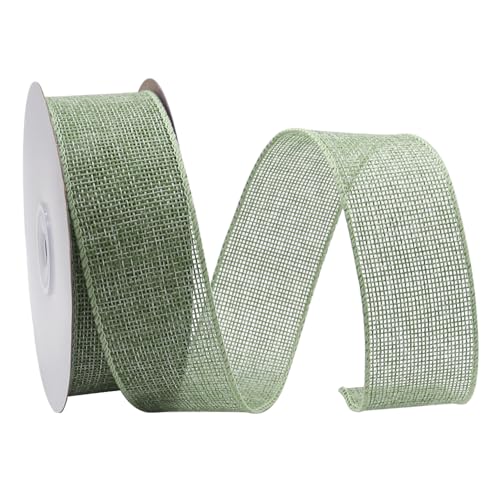 GOIYZTTR 10M Grün Sackleinen Band Rolle 4 cm Breit Juteband Jahrgang Verdrahtet Sackleinen Decoband Geeignet für DIY-Bastelverpackungen Geschenke und Blumenstraußdekoration GOIYZTTR 10M Grün Sackleinen Band Rolle 4 cm Breit Juteband Jahrgang Verdrahtet Sackleinen Decoband Geeignet für DIY-Bastelverpackungen Geschenke und Blumenstraußdekoration von GOIYZTTR