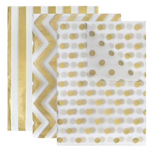 GOIYZTTR 60 Blatt Weiß Gold Seidenpapier Bulk 3 Arten Decorative Metallic Geschenkpapier 50 * 35cm Geschenk Seidenpapier Geeignet für Geschenkverpackungen und DIY-Dekoration GOIYZTTR 60 Blatt Weiß Gold Seidenpapier Bulk 3 Arten Decorative Metallic Geschenkpapier 50 * 35cm Geschenk Seidenpapier Geeignet für Geschenkverpackungen und DIY-Dekoration von GOIYZTTR
