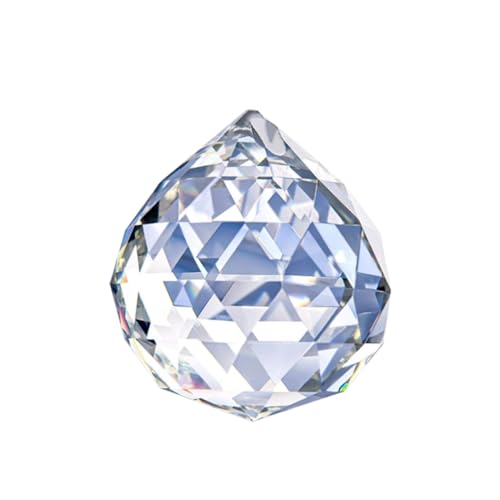 GOIYZTTR 60mm Klarglas Crystal Ball Prism Anhänger Kristallglaskugel mit Löchern Kristall Anhänger Deko Dekoration für Viele Anlässe von GOIYZTTR