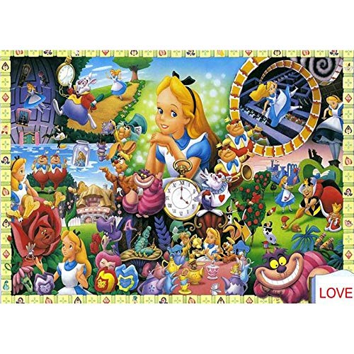 DIY 5D Diamond Painting Kits für Erwachsene, Alice im Wunderland Puzzle Alice Full Drill Diamond Stickerei Kit Home Office Wall Art Decor Malen nach Zahlen 30 x 39 cm von GOJOSOWIN