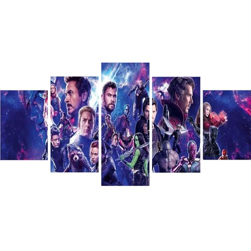 DIY 5D Full Diamond Painting Kit, Superheld Iron Man Dr. Strange 5 teiliges Multi Diamond Art Kits für Erwachsene Malen mit Diamanten Kits Diamanten Stickerei nach Zahlen 45x95 cm von GOJOSOWIN