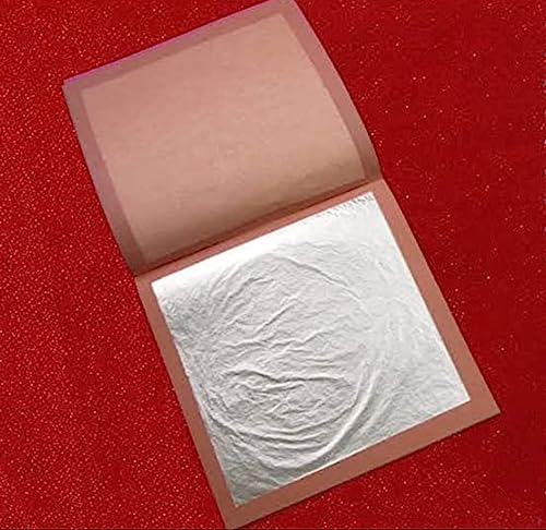GLC Blatt-Silberblatt-Folien, 99,9% reines Silberblatt, Varakh-Folien, 50 Stück, 10,2 x 15,2 cm, für Süßigkeiten, Dekoration, Kuchen, Backen, Schokolade, Supari, Seren, ayurvedische Medizin, GLC Blatt-Silberblatt-Folien, 99,9% reines Silberblatt, Varakh-Folien, 50 Stück, 10,2 x 15,2 cm, für Süßigkeiten, Dekoration, Kuchen, Backen, Schokolade, Supari, Seren, ayurvedische Medizin, von GOLD LEAF COMPANY