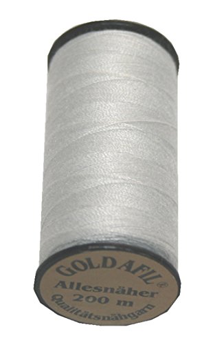 Nähmaschinen Nähgarn Polyester 40/2Ne silbergrau 200m (1002) von GOLDAFIL
