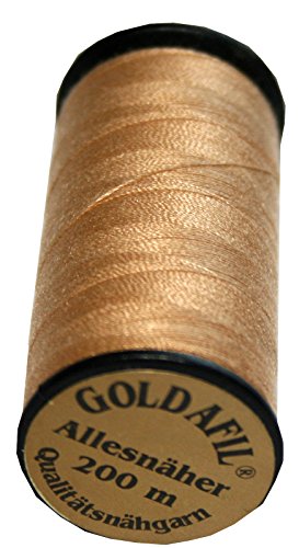 Nähmaschinen Nähgarn Polyester Ne 40/2 beige braun 200 m (1036) von GOLDAFIL