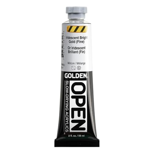 Golden OPEN Acrylfarben, 60 ml, 7480 Iri. Bright Gold von Golden