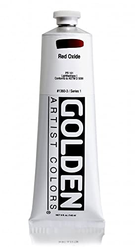 Goldene 0001360-3 5 Unzen Heavy Body Acrylfarbe - Red Oxide von GOLDEN