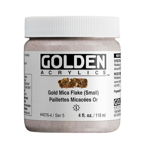 Goldene 0004076-4 4Oz Heavy Body schillernde Farbe Acrylfarbe - Gold Mica Flakes - Kleine Goldene 0004076-4 4Oz Heavy Body schillernde Farbe Acrylfarbe - Gold Mica Flakes - Kleine von Golden Artist Colors