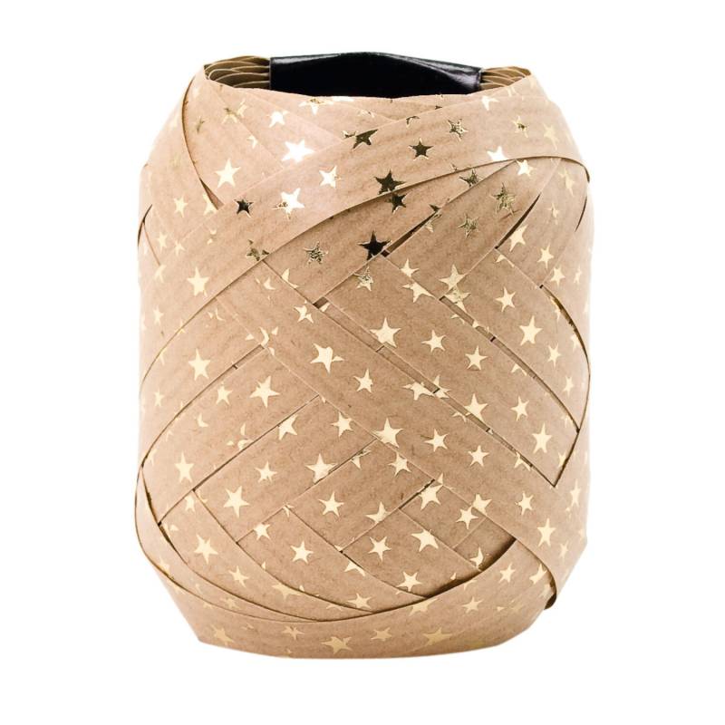 GOLDINA Geschenkband Spacetime Hellbraun-Gold GOLDINA Geschenkband Spacetime Hellbraun-Gold von GOLDINA