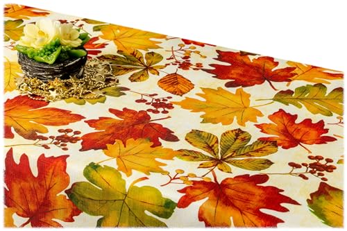 GOLDMAR Klassische Blumen-Tischdecke, Wasserabweisend, Fleckenresistente Schmutzabweisend Blumen - für Partys, Elegante Tisch Deko (150x300 cm, w033) von GOLDMAR