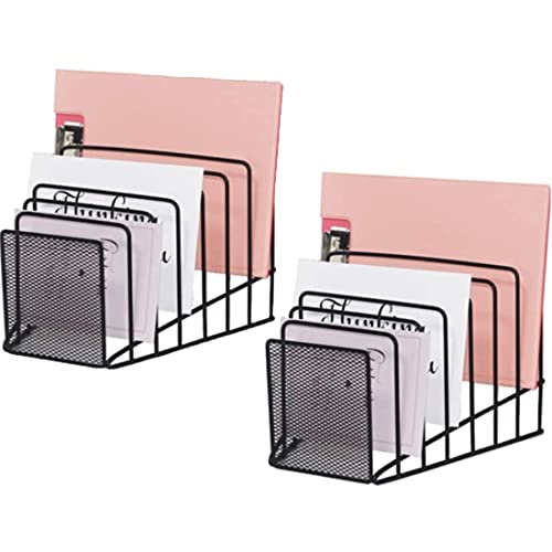 GOLDORCLE Aktenordner, mehrstufiger Aktenordner, neigbar, Schreibtisch-Aktenordner, Metalldraht, 7 Fächer, Schwarz, 2 Stück GOLDORCLE Aktenordner, mehrstufiger Aktenordner, neigbar, Schreibtisch-Aktenordner, Metalldraht, 7 Fächer, Schwarz, 2 Stück von GOLDORCLE