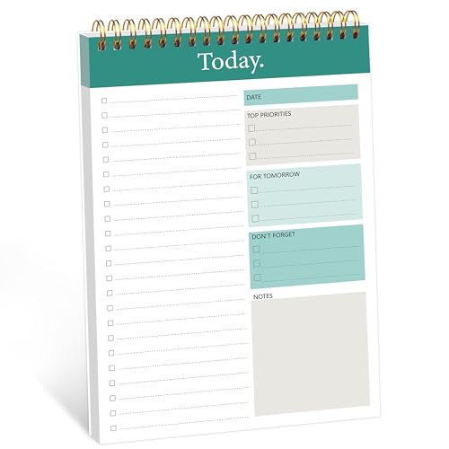 To-Do-Listen-Notizblock, undatiert, 52 Blatt, abreißbar, 16,5 x 24,9 cm, Planungsblock, Checkliste, Produktivität, Notizblock für Arbeit und persönliche Organisation To-Do-Listen-Notizblock, undatiert, 52 Blatt, abreißbar, 16,5 x 24,9 cm, Planungsblock, Checkliste, Produktivität, Notizblock für Arbeit und persönliche Organisation von GOLDPEI