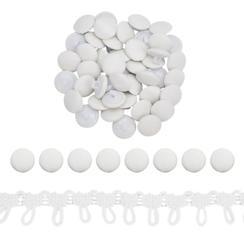 GOMAKERER 0.9m Weißer Zopfbesatz Mit Knopfloch Knopflochbesatz Aus Faser 15mm Breit Mit 50 Harzknöpfen Knopflochquaste Fransenbesatz Zum Nähen Bastelbedarf Kleidung GOMAKERER 0.9m Weißer Zopfbesatz Mit Knopfloch Knopflochbesatz Aus Faser 15mm Breit Mit 50 Harzknöpfen Knopflochquaste Fransenbesatz Zum Nähen Bastelbedarf Kleidung von GOMAKERER