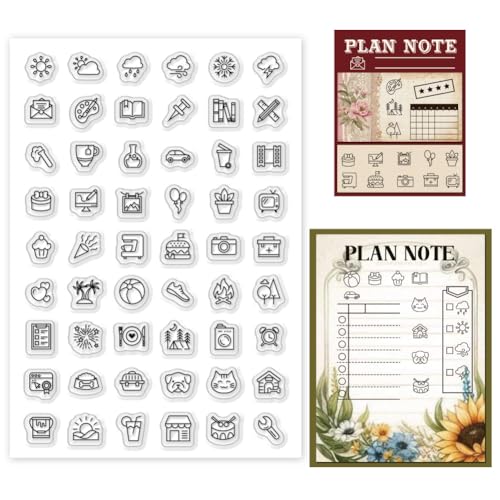 GOMAKERER 1 Blatt Silikonstempel, Transparente Gummistempel Mit Alltagsmuster Wiederverwendbare Transparente Silikonstempelsiegel Für Kartenherstellung Scrapbooking Prägung Album Weihnachtsdekor von GOMAKERER