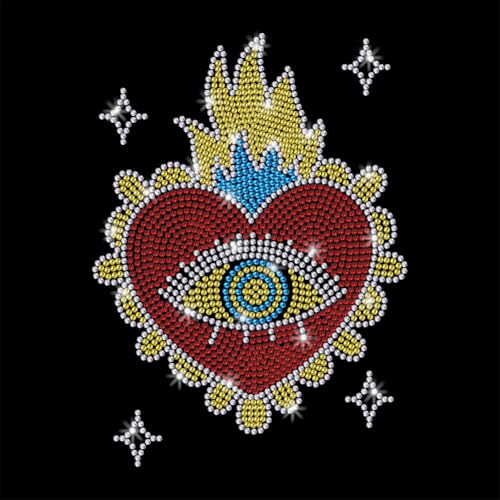 GOMAKERER 1 Stück Strass Transfer Zum Aufbügeln, Herzauge Hot Fix Bügelbild Transferaufkleber Kristall Wärmeübertragung Kleidung Reparatur Dekor Für T Shirt Hut Jacke Dekor DIY Zubehör GOMAKERER 1 Stück Strass Transfer Zum Aufbügeln, Herzauge Hot Fix Bügelbild Transferaufkleber Kristall Wärmeübertragung Kleidung Reparatur Dekor Für T Shirt Hut Jacke Dekor DIY Zubehör von GOMAKERER