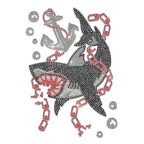 GOMAKERER 1 Stück Strasssteine Zum Aufbügeln, Bling Aufkleber Hotfix Transfer Aufkleber Kostüm Dekor Für T Shirts Westen Schuhe Hüte Jacken Dekoration Kleidung DIY Accessoires Hai Muster GOMAKERER 1 Stück Strasssteine Zum Aufbügeln, Bling Aufkleber Hotfix Transfer Aufkleber Kostüm Dekor Für T Shirts Westen Schuhe Hüte Jacken Dekoration Kleidung DIY Accessoires Hai Muster von GOMAKERER
