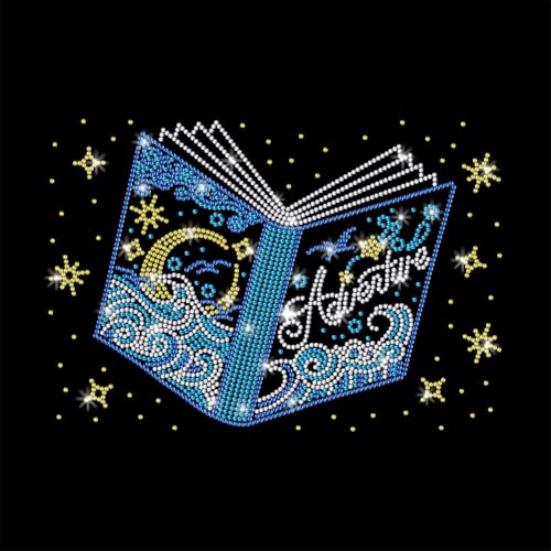 GOMAKERER 1 x Strass-Transfer zum Aufbügeln, Magic Book, Hot Fix, Bügelbild, Kristall, Wärmeübertragung, Kleidung, Reparatur, Dekoration für T-Shirt, Hut, Jacke, Dekoration, DIY-Zubehör GOMAKERER 1 x Strass-Transfer zum Aufbügeln, Magic Book, Hot Fix, Bügelbild, Kristall, Wärmeübertragung, Kleidung, Reparatur, Dekoration für T-Shirt, Hut, Jacke, Dekoration, DIY-Zubehör von GOMAKERER