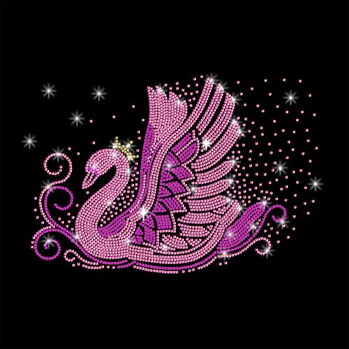 GOMAKERER 1 x Strass-Transfer zum Aufbügeln, Pink Swan, Hot Fix, Bügelbilder, Kristall, Wärmeübertragung, Kleidung, Reparatur, Dekoration für T-Shirt, Hut, Jacke, Dekoration, Kleidung, DIY-Zubehör GOMAKERER 1 x Strass-Transfer zum Aufbügeln, Pink Swan, Hot Fix, Bügelbilder, Kristall, Wärmeübertragung, Kleidung, Reparatur, Dekoration für T-Shirt, Hut, Jacke, Dekoration, Kleidung, DIY-Zubehör von GOMAKERER