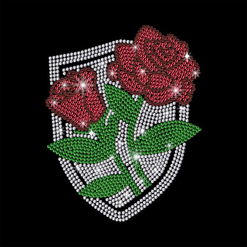 GOMAKERER 1 x Strass-Transfer zum Aufbügeln, Rose, Retro-Schild, Hot-Fix, Bügelbild, Kristall, Wärmeübertragung, Kleidung, Reparatur, Dekoration für T-Shirt, Hut, Jacke, Dekoration, DIY-Zubehör GOMAKERER 1 x Strass-Transfer zum Aufbügeln, Rose, Retro-Schild, Hot-Fix, Bügelbild, Kristall, Wärmeübertragung, Kleidung, Reparatur, Dekoration für T-Shirt, Hut, Jacke, Dekoration, DIY-Zubehör von GOMAKERER