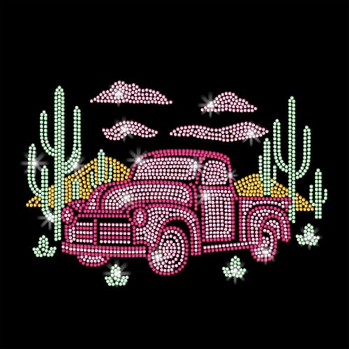 GOMAKERER 1 x Strass-Transfer zum Aufbügeln, rosa Wüsten-LKW, Hot-Fix, Bügelbilder, Kristall-Wärmeübertragung, Kleidung, Reparatur, Dekoration für T-Shirt, Hut, Jacke, Urlaub, Party GOMAKERER 1 x Strass-Transfer zum Aufbügeln, rosa Wüsten-LKW, Hot-Fix, Bügelbilder, Kristall-Wärmeübertragung, Kleidung, Reparatur, Dekoration für T-Shirt, Hut, Jacke, Urlaub, Party von GOMAKERER