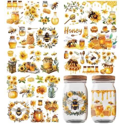 GOMAKERER 10 Blatt UV DTF Cup Wraps 10 Stile Bienen Themen Aufkleber Cartoon Aufkleber Zum Aufreiben Wasserdichte Transferaufkleber Für Glasbecher Holzhandwerk GOMAKERER 10 Blatt UV DTF Cup Wraps 10 Stile Bienen Themen Aufkleber Cartoon Aufkleber Zum Aufreiben Wasserdichte Transferaufkleber Für Glasbecher Holzhandwerk von GOMAKERER