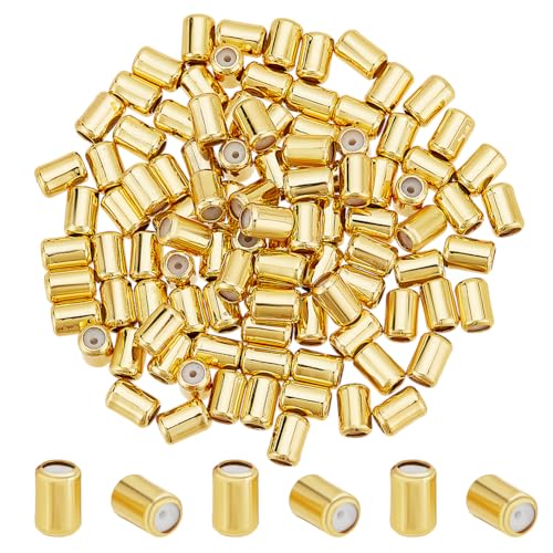 GOMAKERER 100 Stück 18K Vergoldete Stopperperlen 6x4mm Flache Runde Abstandsperlen Aus Messing Mit Gummi Innen Schiebeperlen Positionierungs Abstandsperlen Für Die Schmuckherstellung GOMAKERER 100 Stück 18K Vergoldete Stopperperlen 6x4mm Flache Runde Abstandsperlen Aus Messing Mit Gummi Innen Schiebeperlen Positionierungs Abstandsperlen Für Die Schmuckherstellung von GOMAKERER