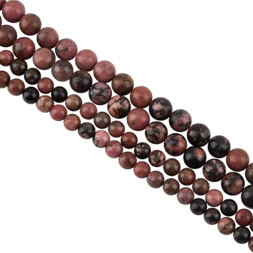 GOMAKERER 105 Stück Natürliche Rhodonit-Perlen, 6mm 8mm Natürliche Edelsteinperlen Runde Steinperlen Glatte Kugelperlen Lose Distanzperlen Für Die DIY-Schmuckherstellung GOMAKERER 105 Stück Natürliche Rhodonit-Perlen, 6mm 8mm Natürliche Edelsteinperlen Runde Steinperlen Glatte Kugelperlen Lose Distanzperlen Für Die DIY-Schmuckherstellung von GOMAKERER