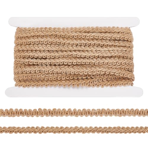 GOMAKERER 10M Geflochtenes Sackleinenband, 10-11mm Breites Rustikales Spitzenband Aus Jute Sackleinen Nähband Für Partydekorationen, Basteln, Verpacken von Geschenken, Feiertags Hochzeitsdekorationen GOMAKERER 10M Geflochtenes Sackleinenband, 10-11mm Breites Rustikales Spitzenband Aus Jute Sackleinen Nähband Für Partydekorationen, Basteln, Verpacken von Geschenken, Feiertags Hochzeitsdekorationen von GOMAKERER